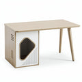 **Moderne bureau met opbergruimte en minimalistisch ontwerp**