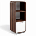 **Titel: Moderne Houten Boekenkast met Wit Lade**