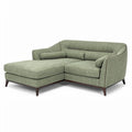 **Technische titel in het Nederlands: Moderne groen stoffen loungebank met chaise longue**